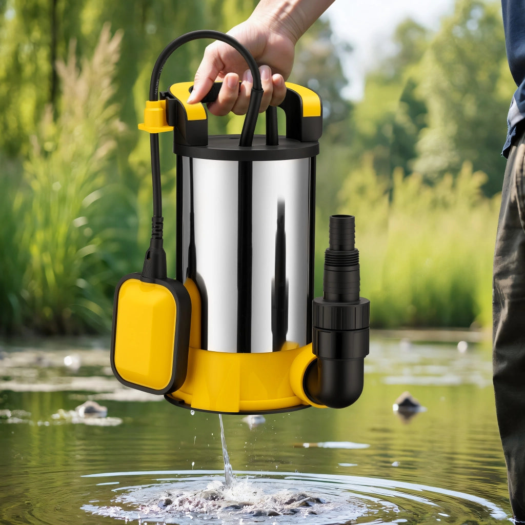 Pompa sommersa, 850W 15000 l/h, profondità max 7 m, Elettropompa a immersione per pozzi e cisterne