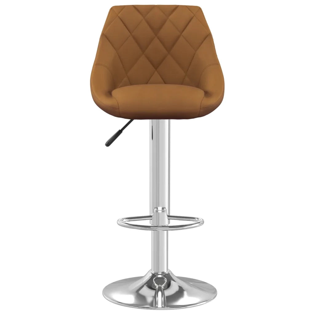 Sgabello da Bar Marrone in Velluto cod mxl 55301