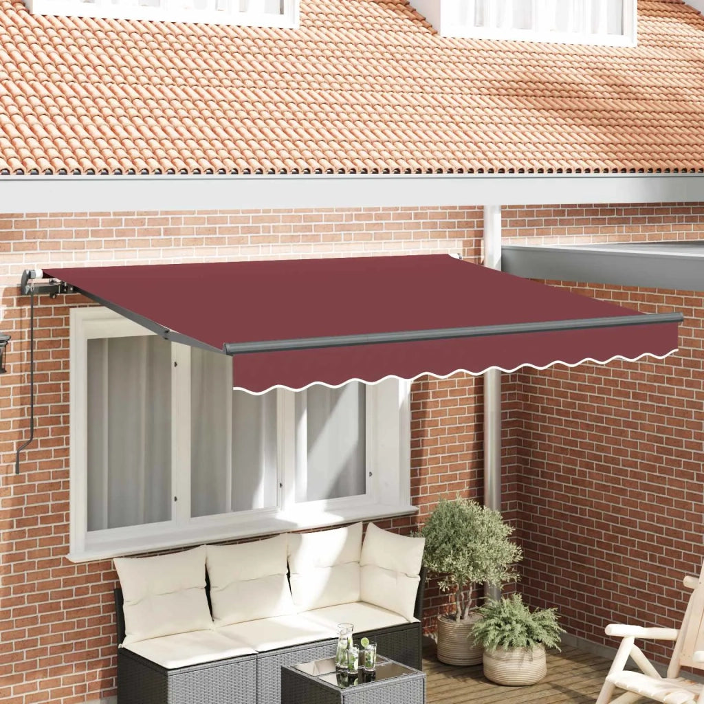Tenda Retrattile Borgogna 250 x 200 cm Tessuto 3329382