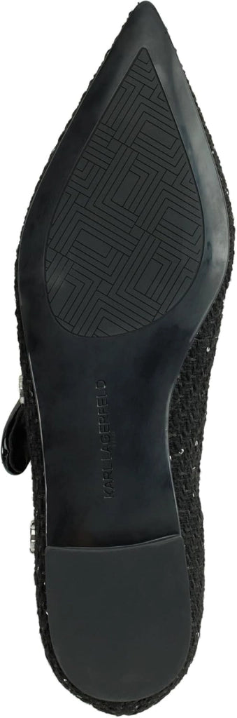 KARL LAGERFELD Vicci Everyday Mary Jane Sandali bassi da donna, nero, 37 EU