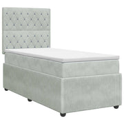 Letto box spring con materasso Grigio Chiaro 80 x 200 cm 3454487