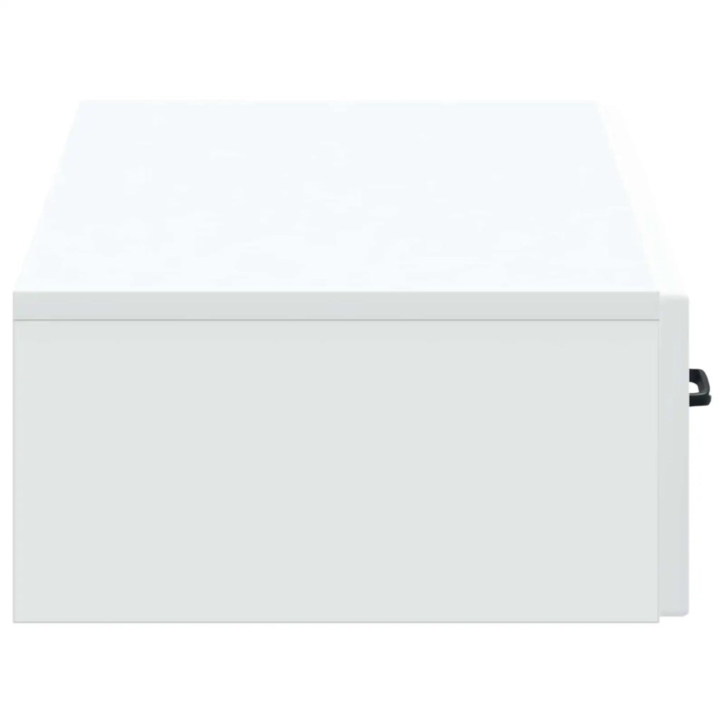 Tavolino da Parete Laterale Bianco 87,5 x 34,5 x 17 cm 899345