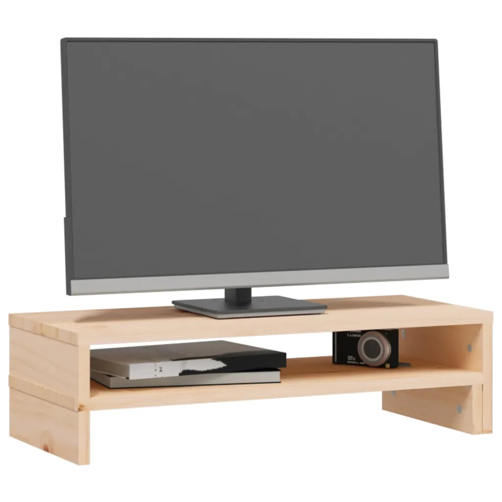 Supporto per Monitor (52-101)x22x14 cm Legno Massello di Pino cod mxl 69486