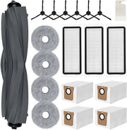 Set di accessori per aspirapolvere 20 pezzi - 4 x Panno per aspirapolvere - 4 x Copricuscini - 6 x Spazzole laterali - 3 x Filtro - Incluso spazzolino per pulizia - Parti di ricambio per aspirapolvere