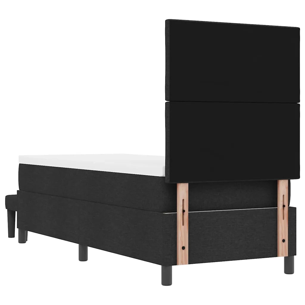 Letto a molle con testiera Nero 80 x 200 cm Tessuto 3344102