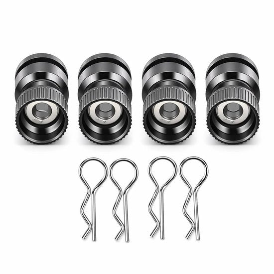 Supporto Carrozzieri in Lega di Alluminio di Alta Qualità - RC Accessori - Magnetico - 4 Pezzi - Duraturo - Resistenti al Sfregamento - Modello Auto