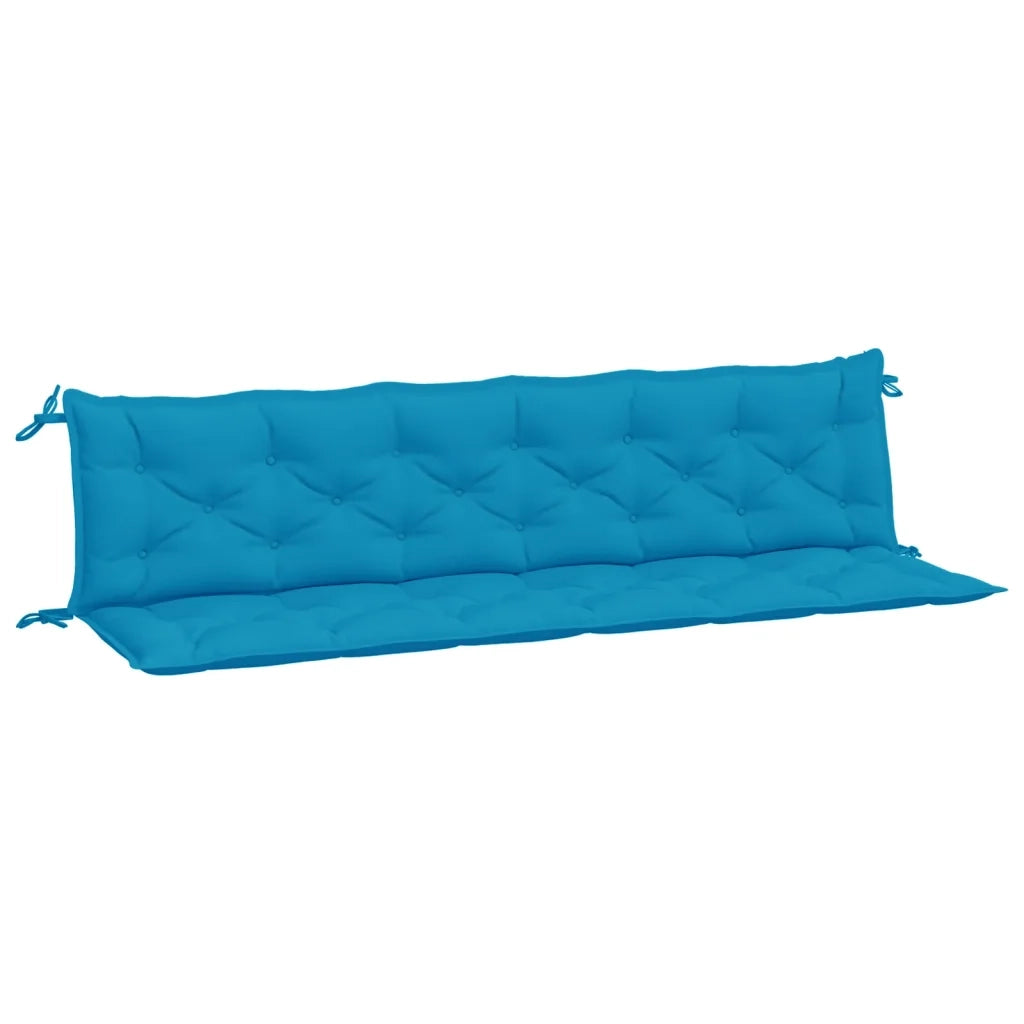 Cuscini per Panca 2 pz-Set di 2 Cuscini per panchina Azzurri 200x50x7 cm in Tessuto Oxford