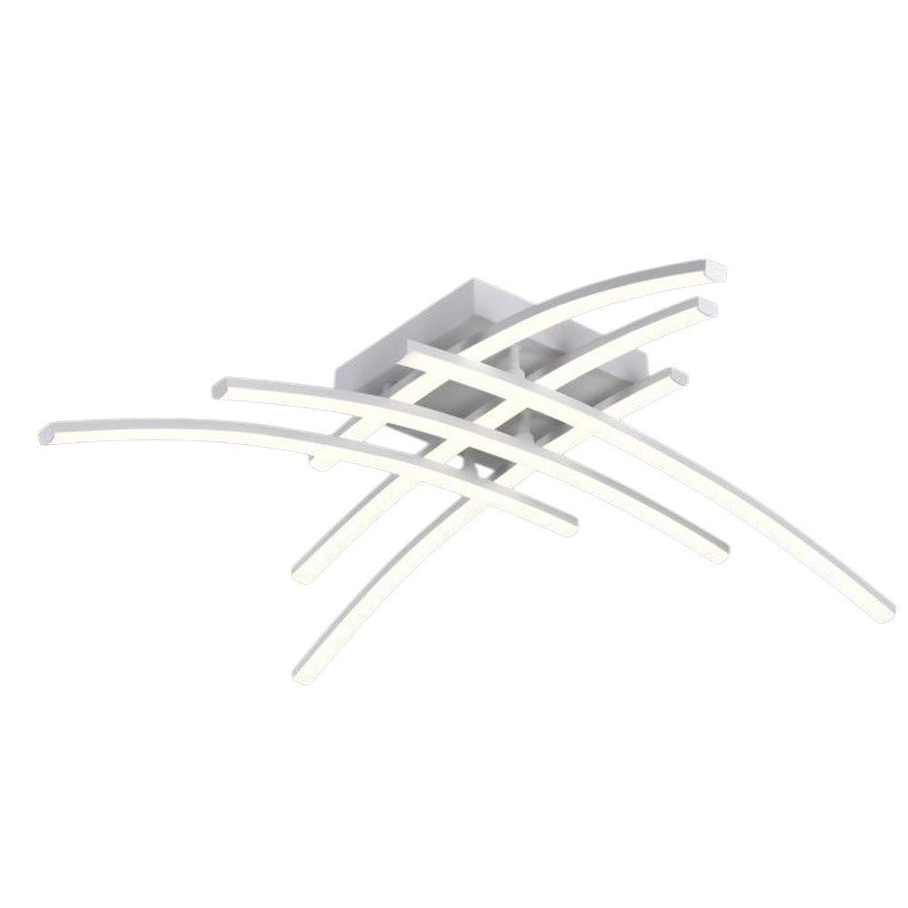 Plafoniera LED da soffitto 36W con 6 fasce curve CCT design moderno per soggiorno salotto e open space