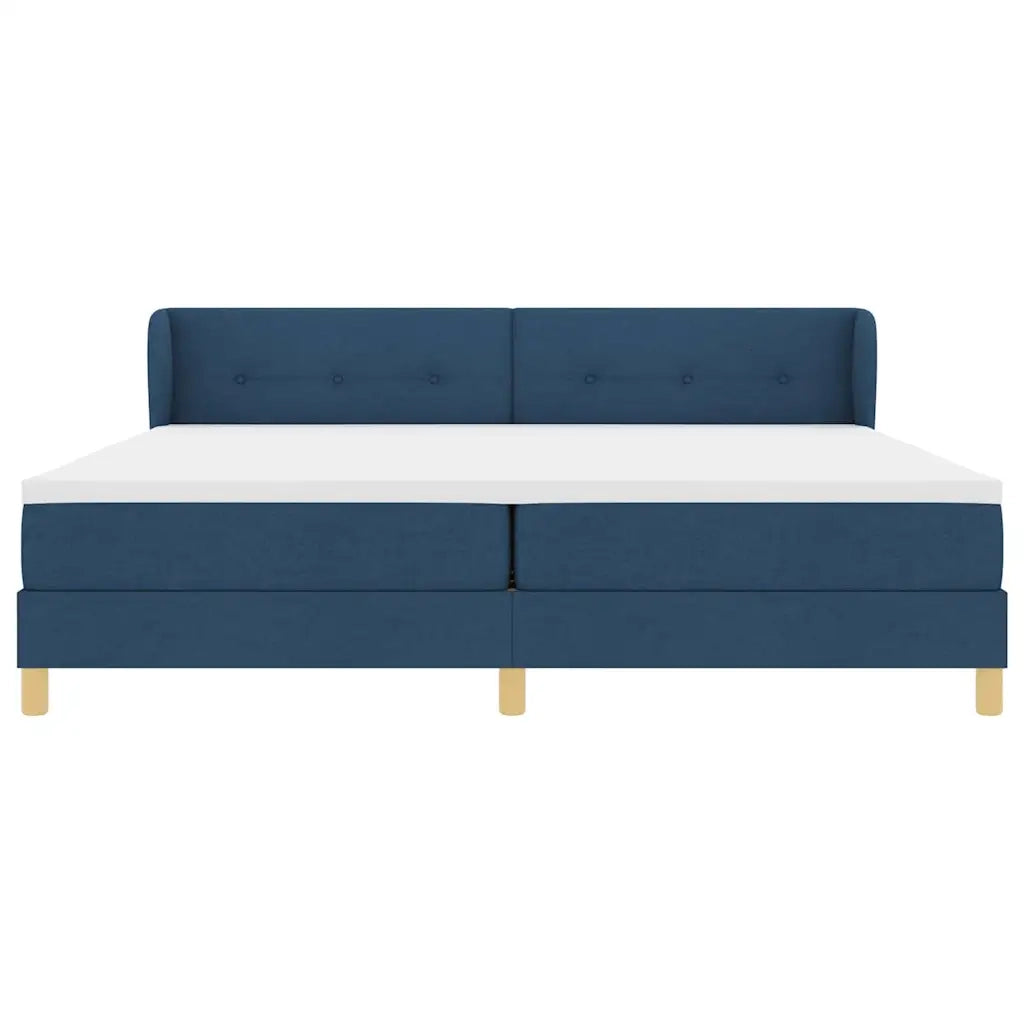 Letto a molle con materasso Blu 200 x 200 cm Tessuto 3340240