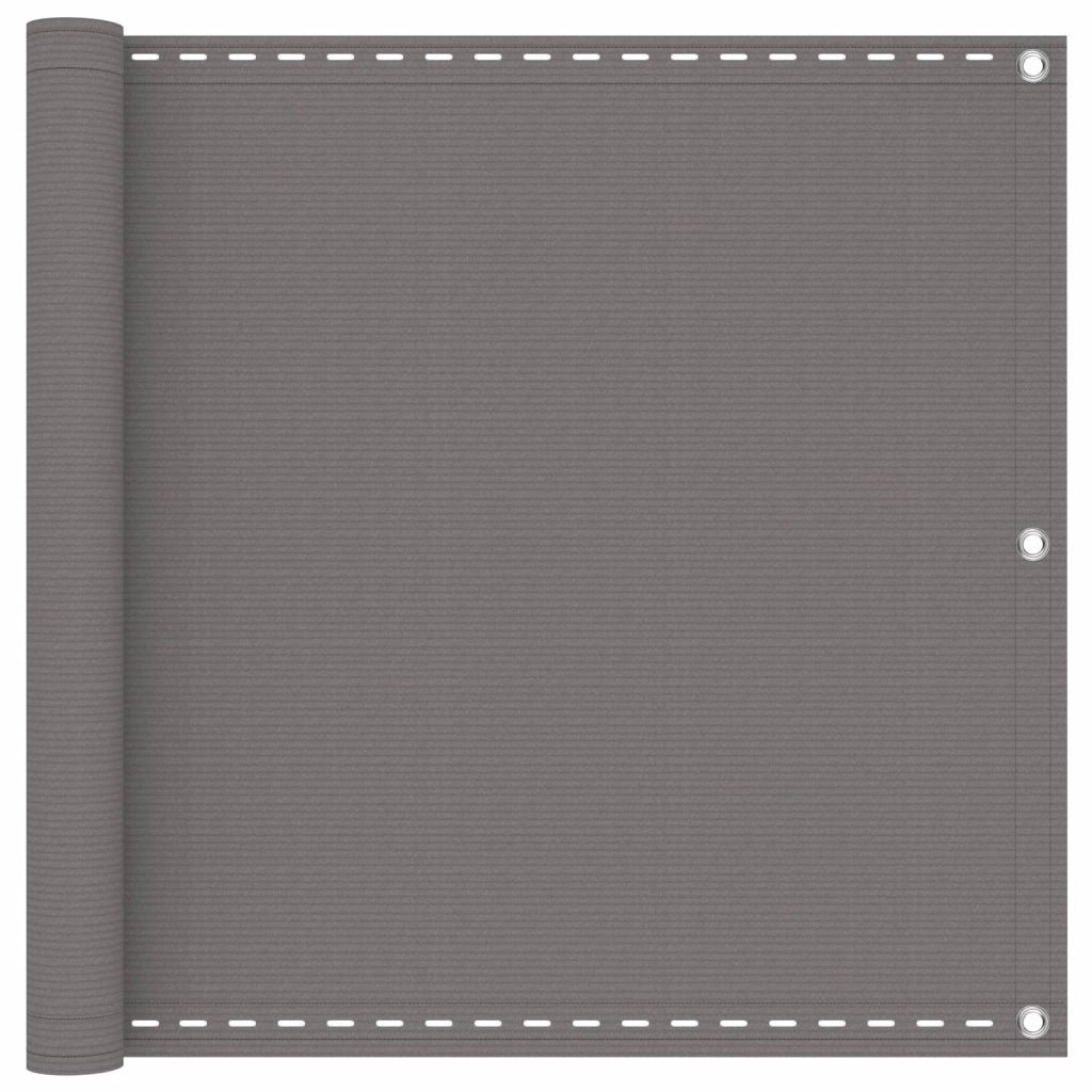 Schermo da balcone-Pannello per balcone Grigio Chiaro 90 x 500 cm HDPE e alluminio