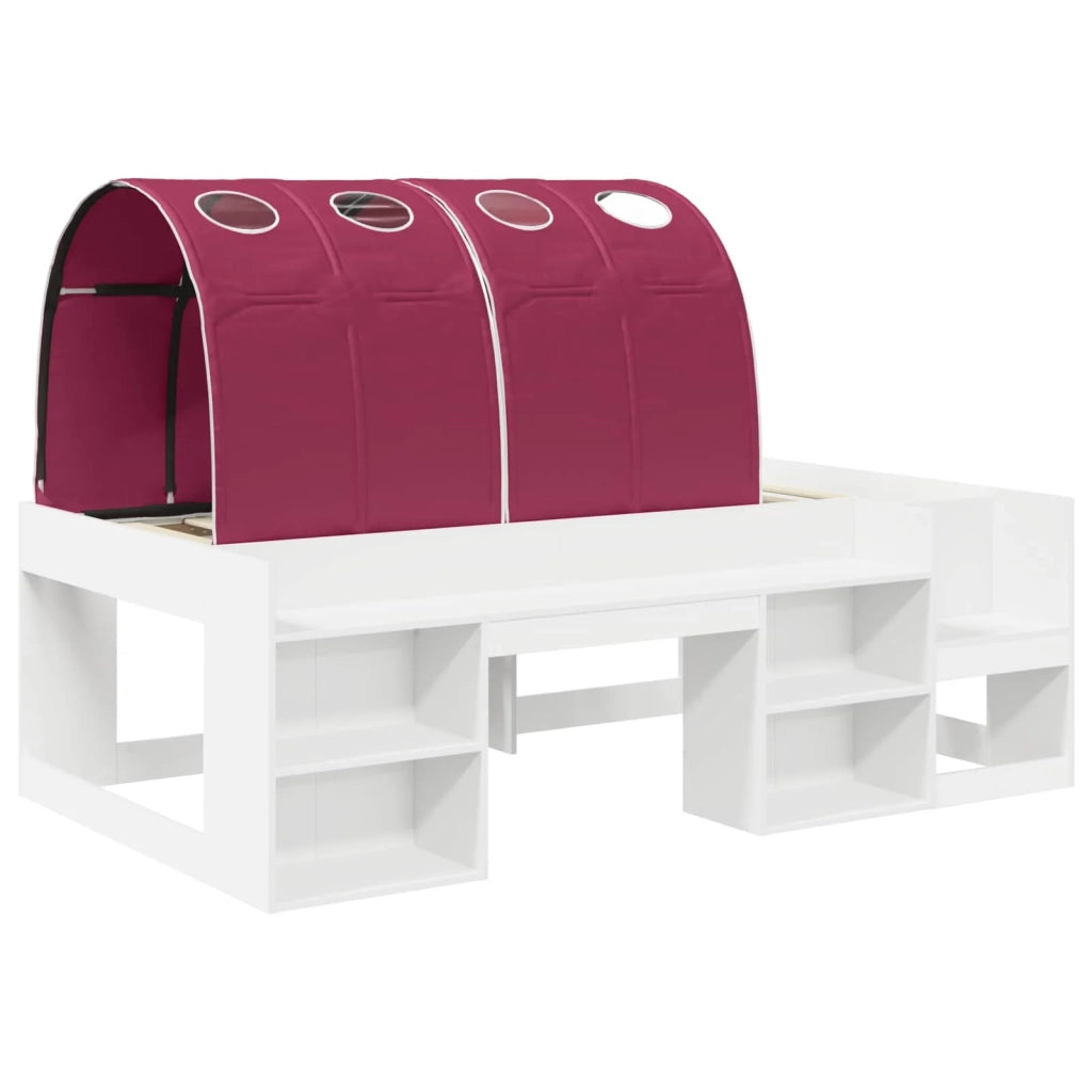 Letto alto per bambini con storage Bianco e Rosso 3423597