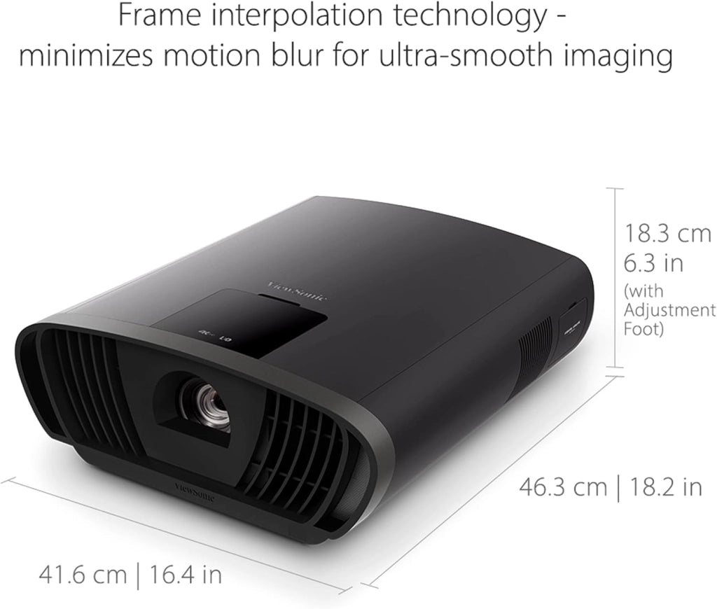 ViewSonic X100-4K LED Proiettore 4K, 2900 Lumen LED, Contrasto 4.000.000:1, Audio Stereo Harman Kardon 20W, HDR, Lens Shift H/V, Zoom Ottico 1,2x, Immagine fino a 300", Ultra-Silenzioso 20 dB