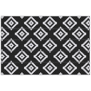 Tappeto Esterno Reversibile ¨C Zephmum ¨C 2 Motivi 2.74x1.82 m Nero Bianco