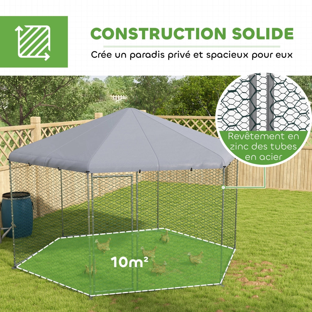 Recinto per polli esterno 10 m2 ¨C zephmum ¨C 400x346x263 cm