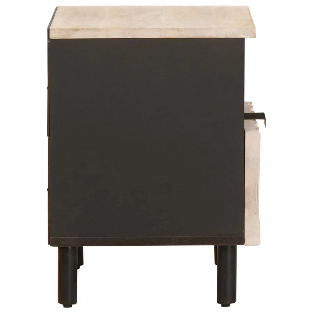 Set di 2 Comodini | Armadio da Notte | Mobiletto da notte con cassetto Bianco 40 x 33 x 46 cm