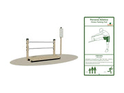 Stazione Inizio Percorso 3011 Giochipark legno cartello Dibond outdoor fitness - Cartello gambe
