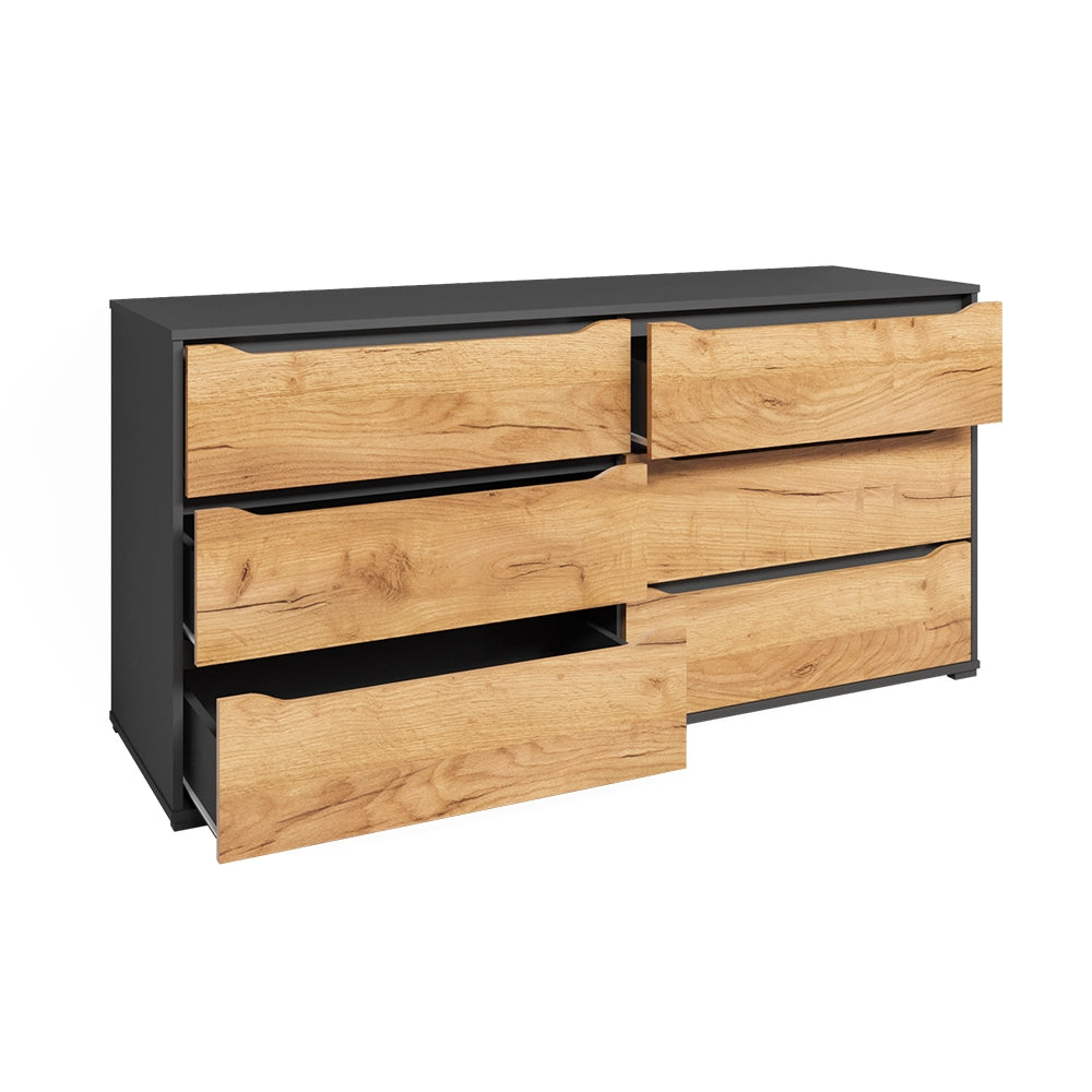 Vicco Credenza Quercia dorata/antracite 48 x 77.6 cm con cassetti