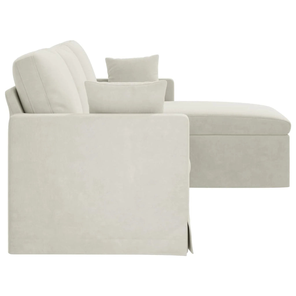 Divano Crema 228 x 134 x 80 cm Velluto 42024474