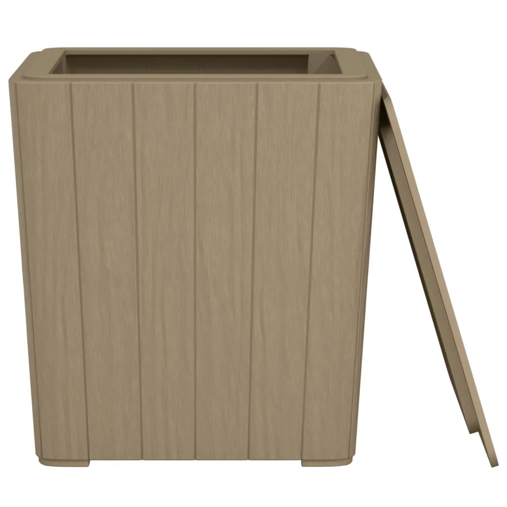 Tavolo da Giardino con Coperchio Polipropilene Marrone Chiaro 364153