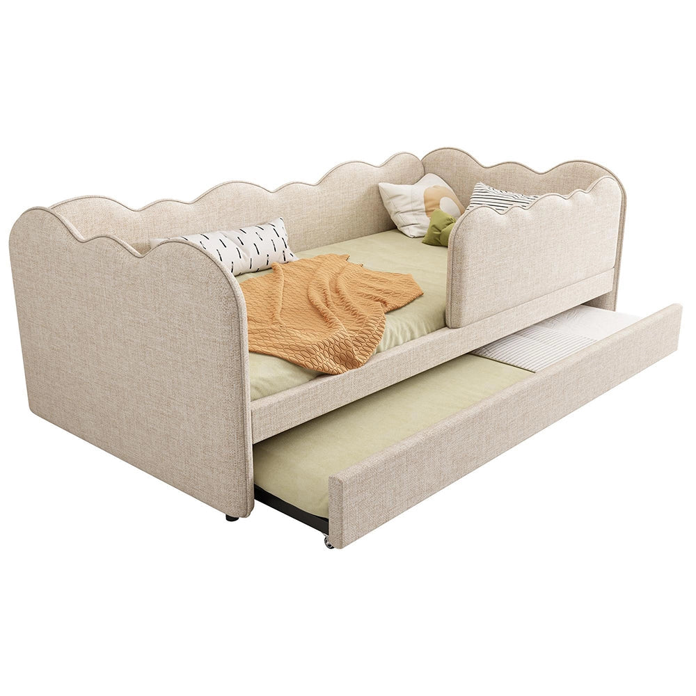 Divano letto 90x190cm?- Xylo - giorno gigogne lino beige