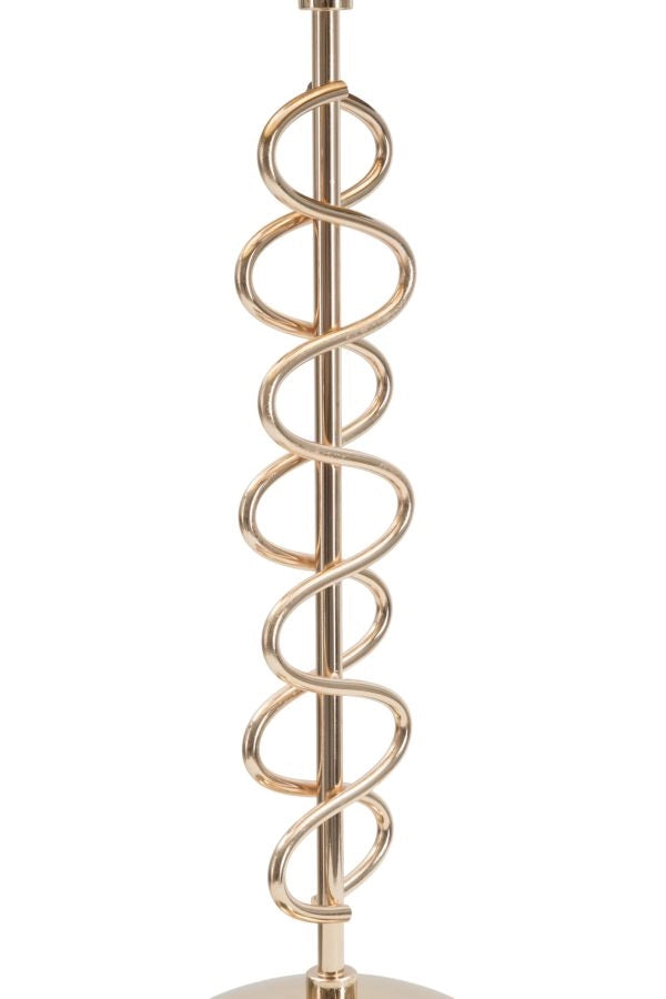 Lampada da tavolo, scrivania in metallo oro e tessuto nero 30x61,5cm Spiraly