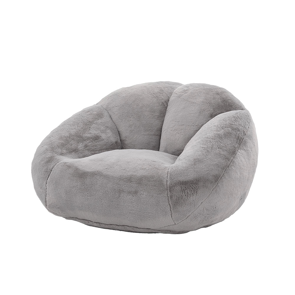 Pouf in peluche morbida - Xylo - Antiscivolo, fodera non removibile, pronto all'uso