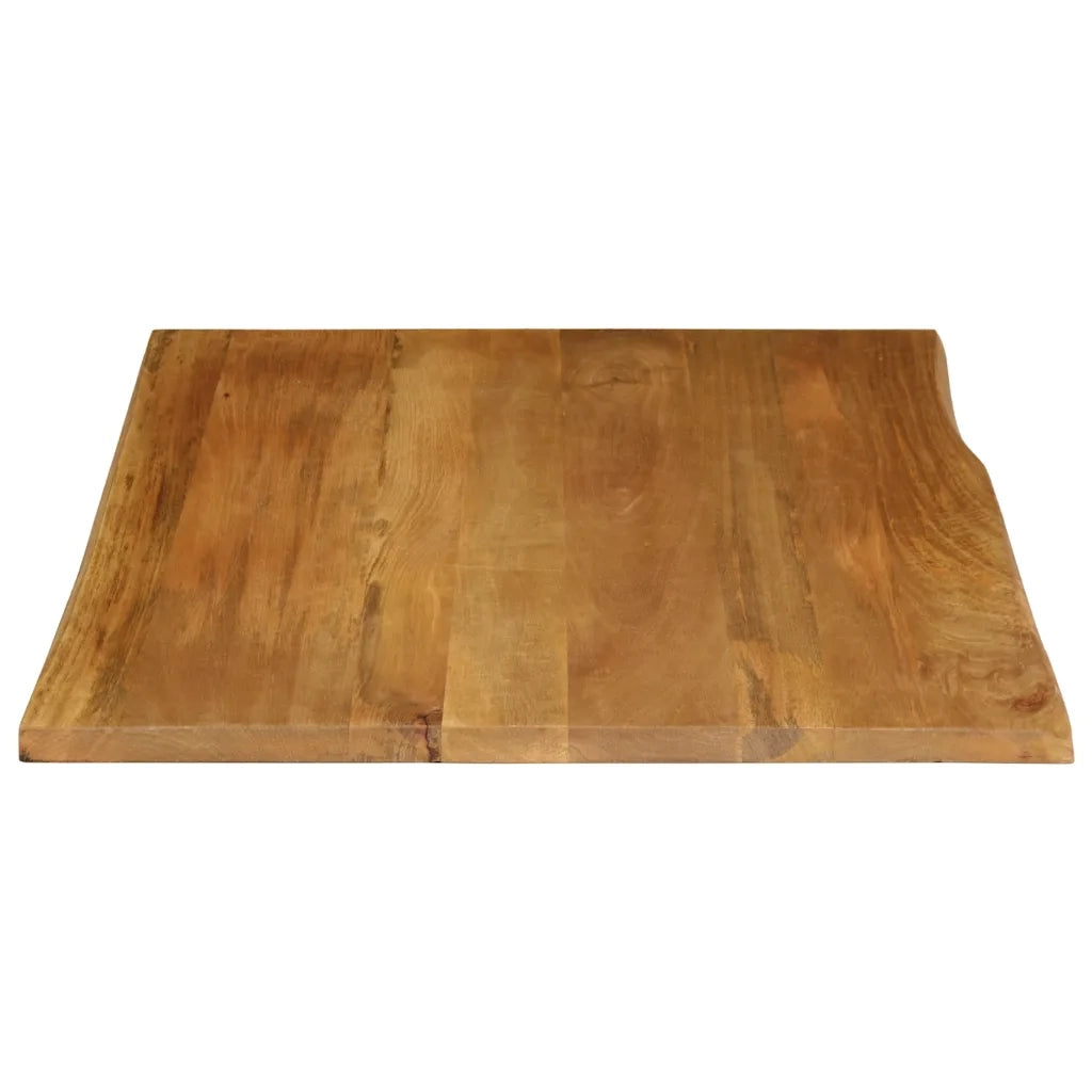 Piano Tavolo 100x80x3,8 cm Bordi Vivi in Legno Massello Mango 370796