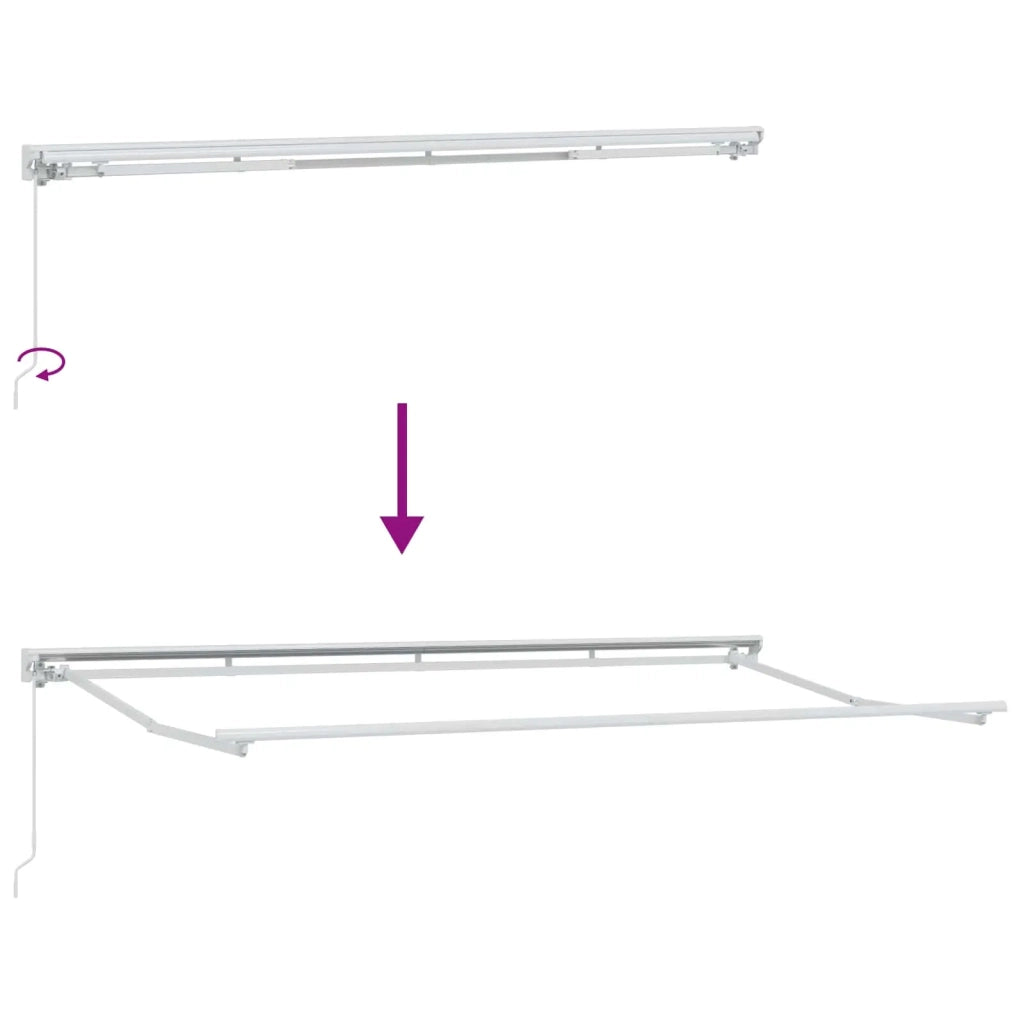 Tenda Retrattile Antracite 400 x 200 cm Poliestere e Alluminio 3329799