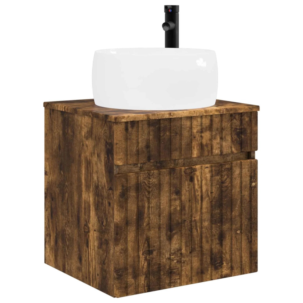 Mobile lavabo da parete Rovere Fumo 49 x 44,5 x 66 cm 890617