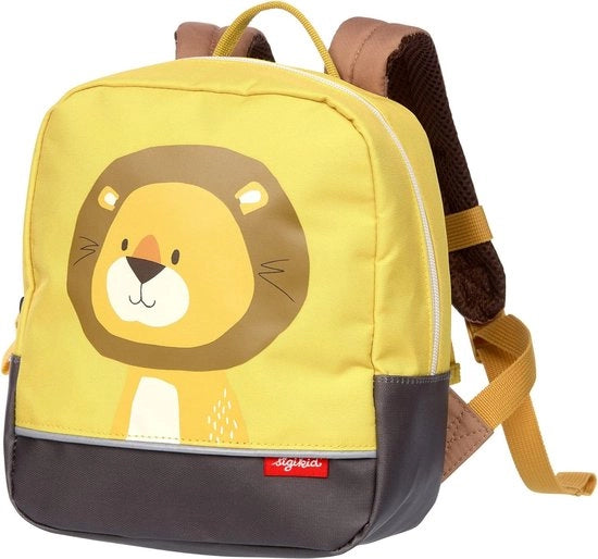 Borsa per Bambino con Motivo di Leone e Cinturino Regolabile, Colore Giallo