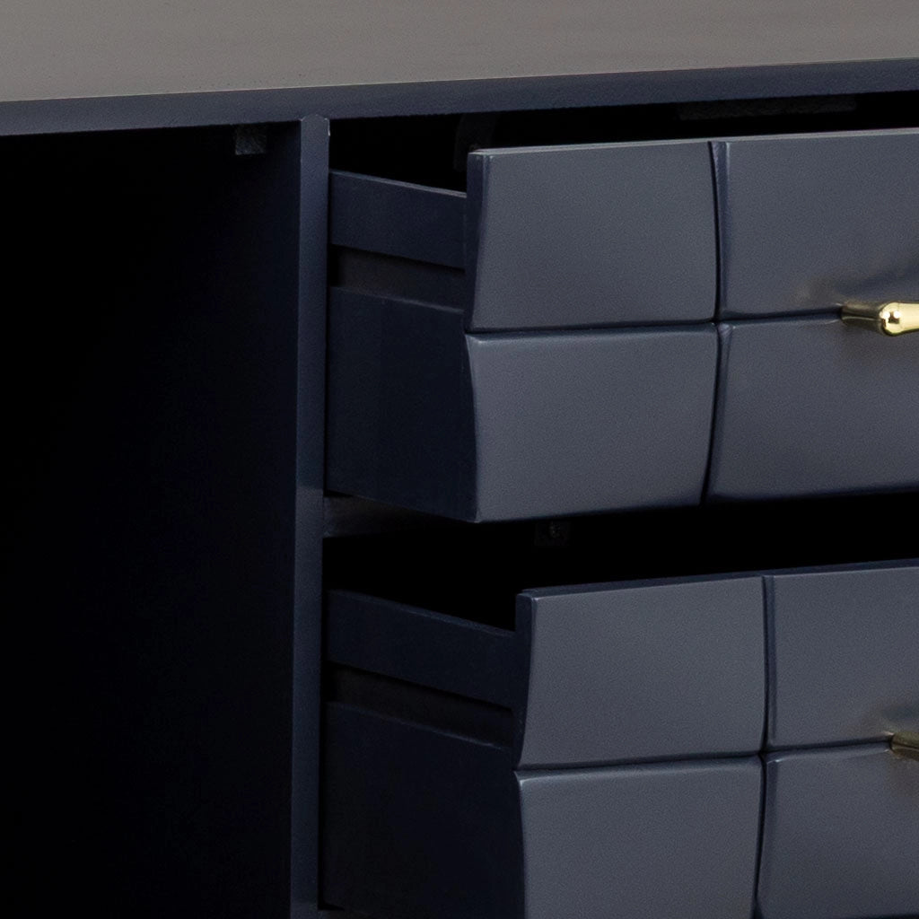 Credenza in legno nero 120x40.5x81h cm