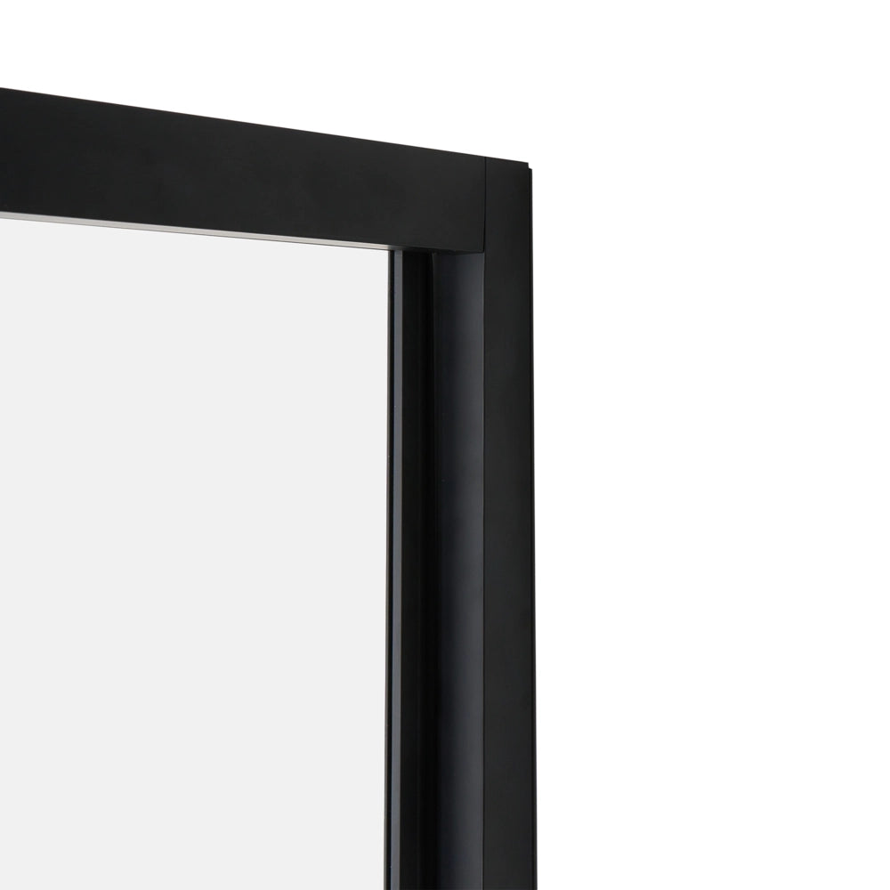 Porta da doccia pieghevole in vetro temperato trasparente con anta 80 x 190 cm Nero design elegante