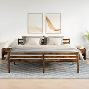 Comodini 2 pz con Cassetto-Set di 2 Tavolino da notte Rovere Fumo 39x28x41 cm