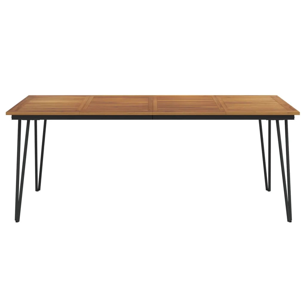 vidaXL Tavolo Giardino con Gambe Forcella 200x90x75 cm Massello Acacia