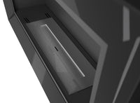 Camino a Bioetanolo da Parete/Incasso 90x49 cm Frame 900 Bianco con Vetro