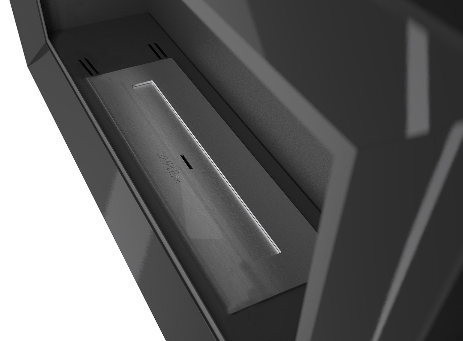 Camino a Bioetanolo da Parete/Incasso 90x49 cm Frame 900 Inox con Vetro