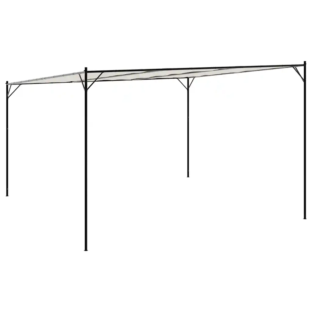 Gazebo Bianco 4x4 m 180 g/m² Tessuto e Acciaio 362464