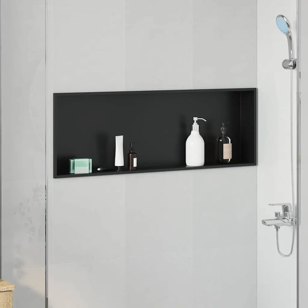 Nicchia per doccia Nero 90 x 30 x 9,5 cm Acciaio inossidabile CFW4707554