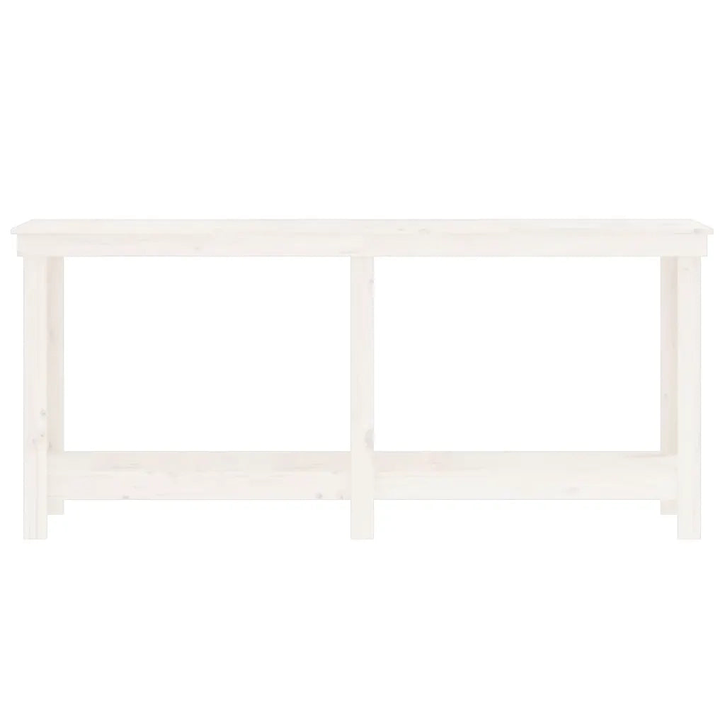Banco da Lavoro Bianco 180x50x80 cm in Legno Massello di Pino cod mxl 21132