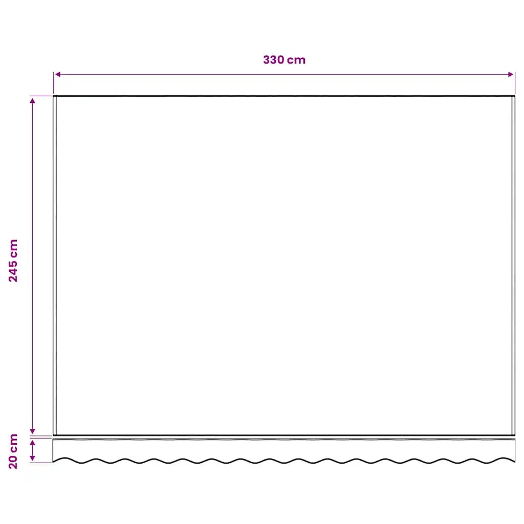 Tenda da Sole | Tenda Parasole in Tela Arancione e Bianco 3,5x2,5 m