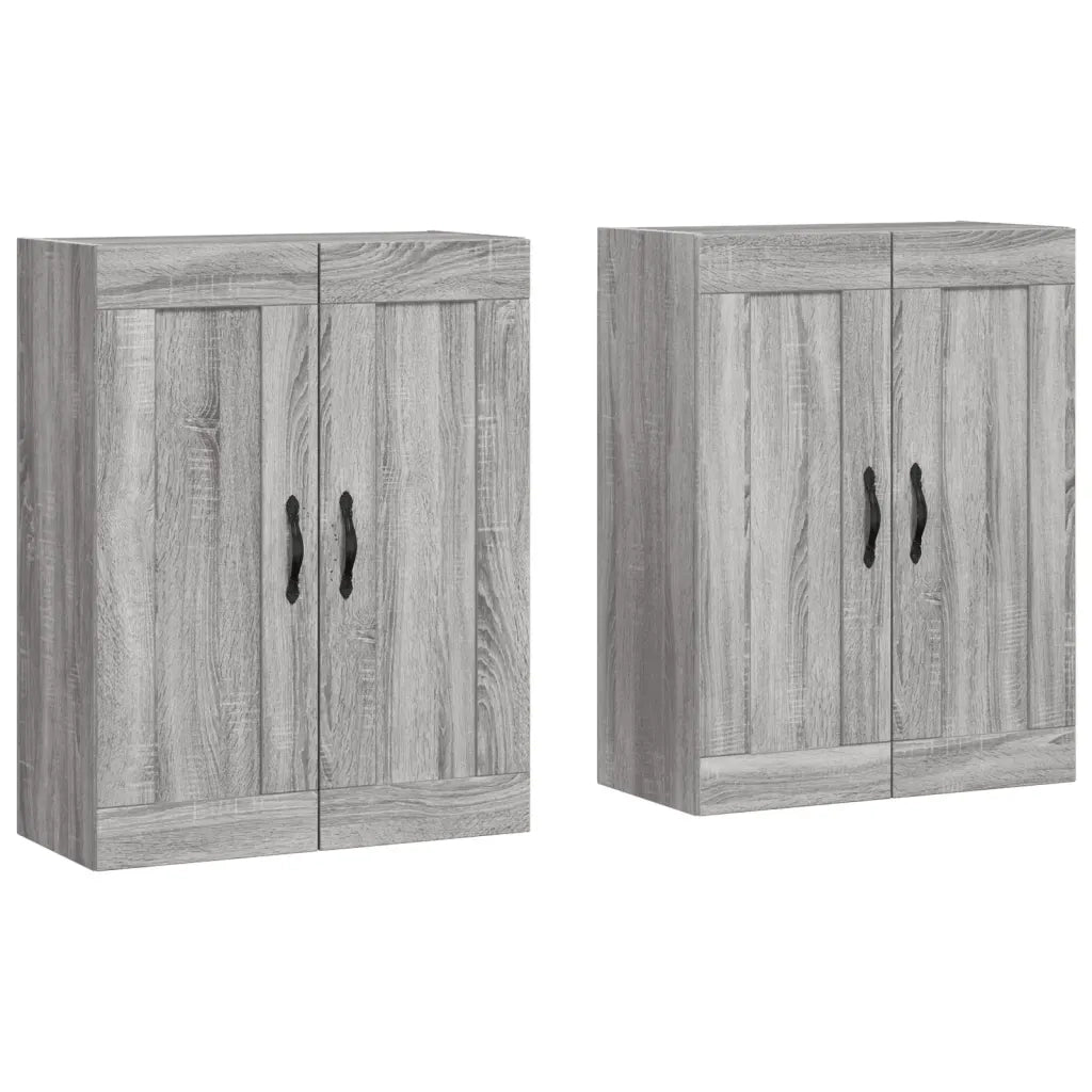 Armadietti a Parete 2 pz Grigio Sonoma in Legno Multistrato CFW1391983