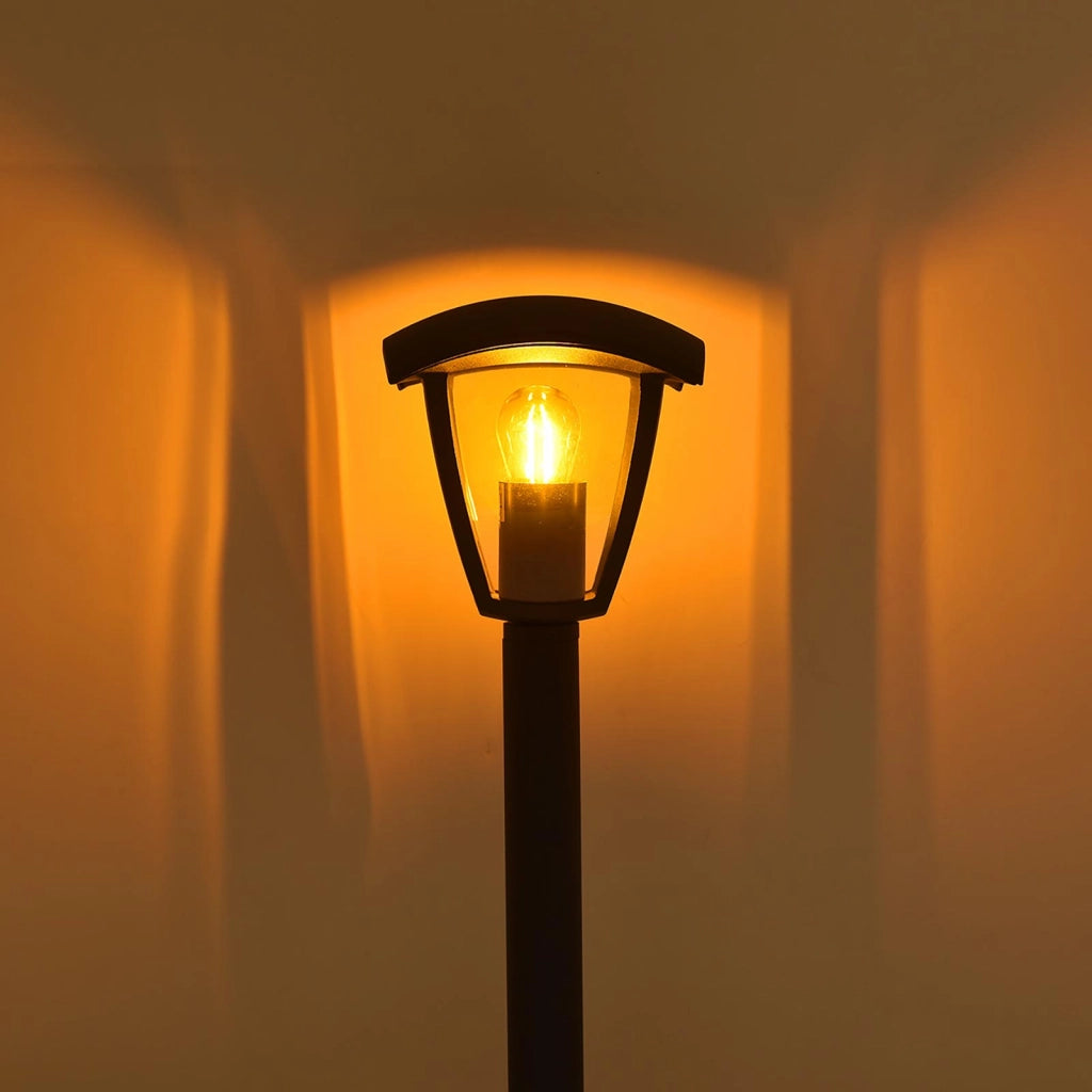 Lampione moderno da giardino E27 lampioncino impermeabile luce per viale cortile sentiero grigio scuro 86cm