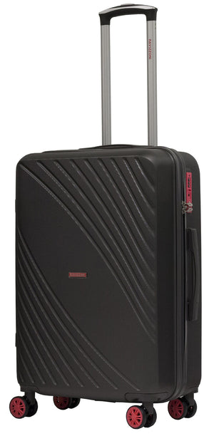 Trolley Valigia Media Rigida in ABS 4 Ruote TSA Ravizzoni Fresh Antracite e Fucsia