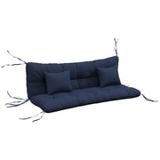 Set di 4 Cuscini per Sedie ¨C Minimal ¨C Blu Marino, Impermeabile, 150x50x10 cm