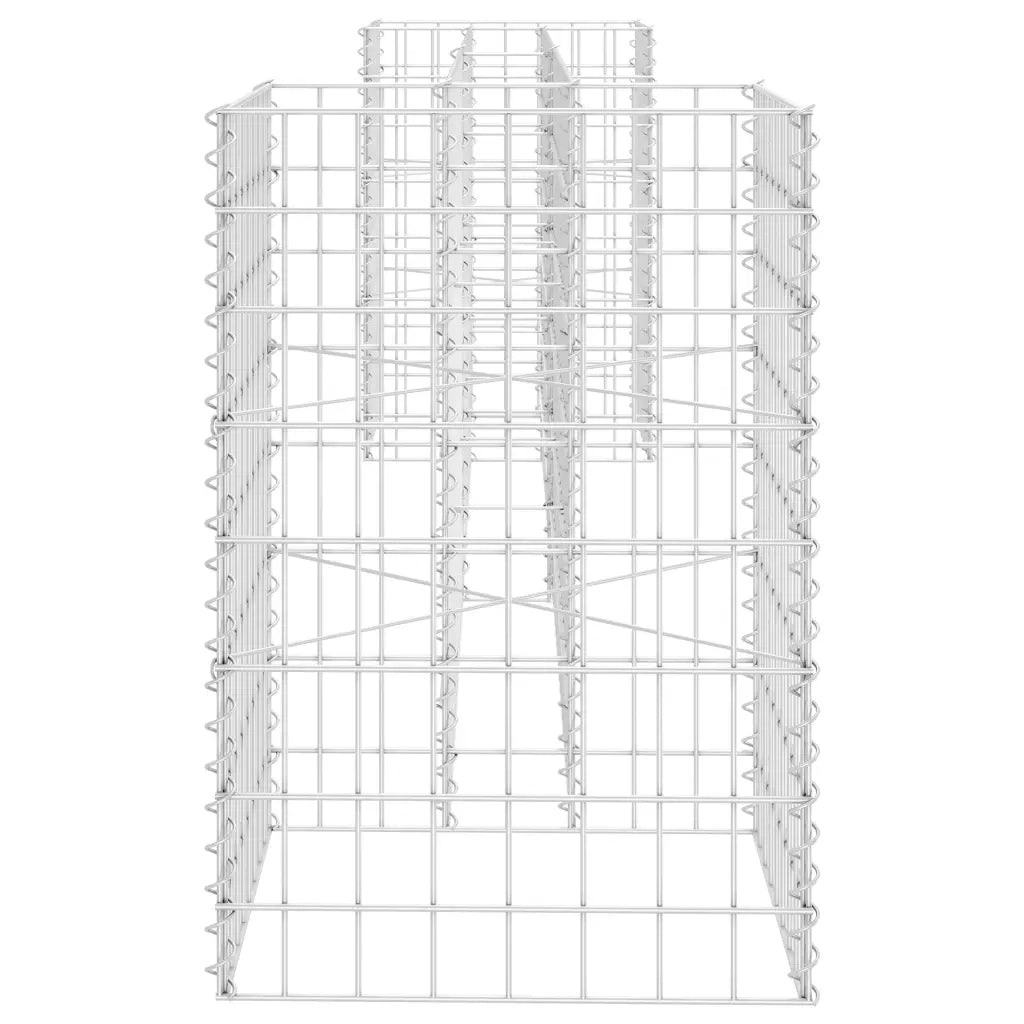 Gabbione Fioriera ad "H" in Filo di Acciaio 260x40x60 cm 145659