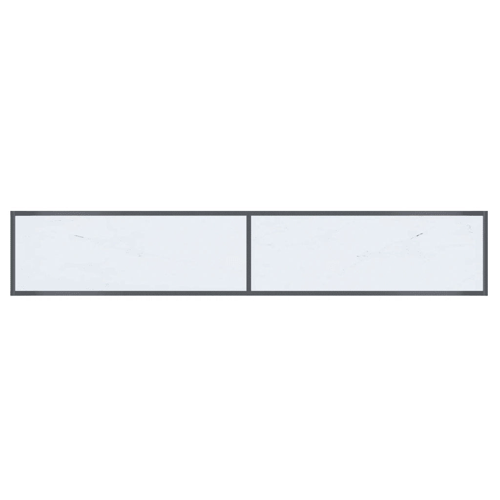 Tavolo Consolle Bianco 200x35x75,5 cm in Vetro Temperato 331708