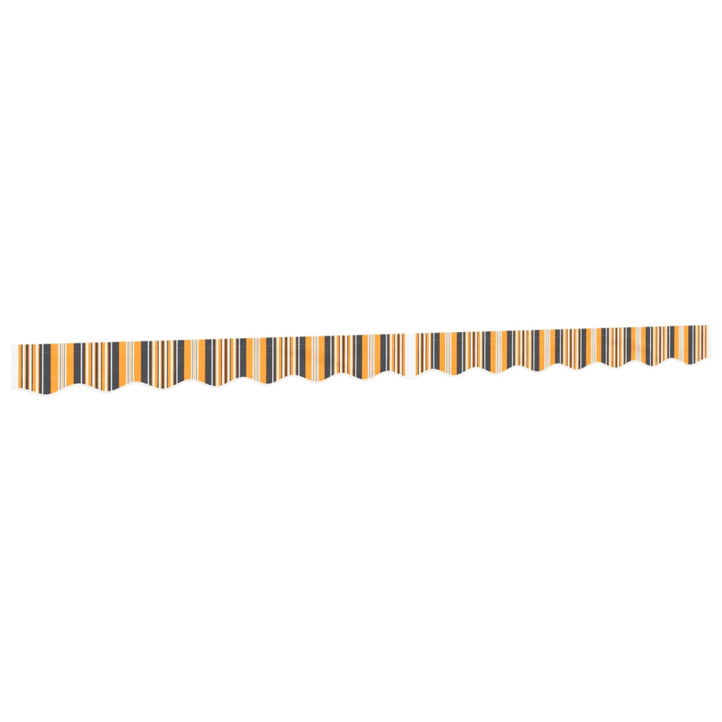 Tessuto Ricambio per Mantovana Tenda Righe Giallo Grigio 3,5 m 367811