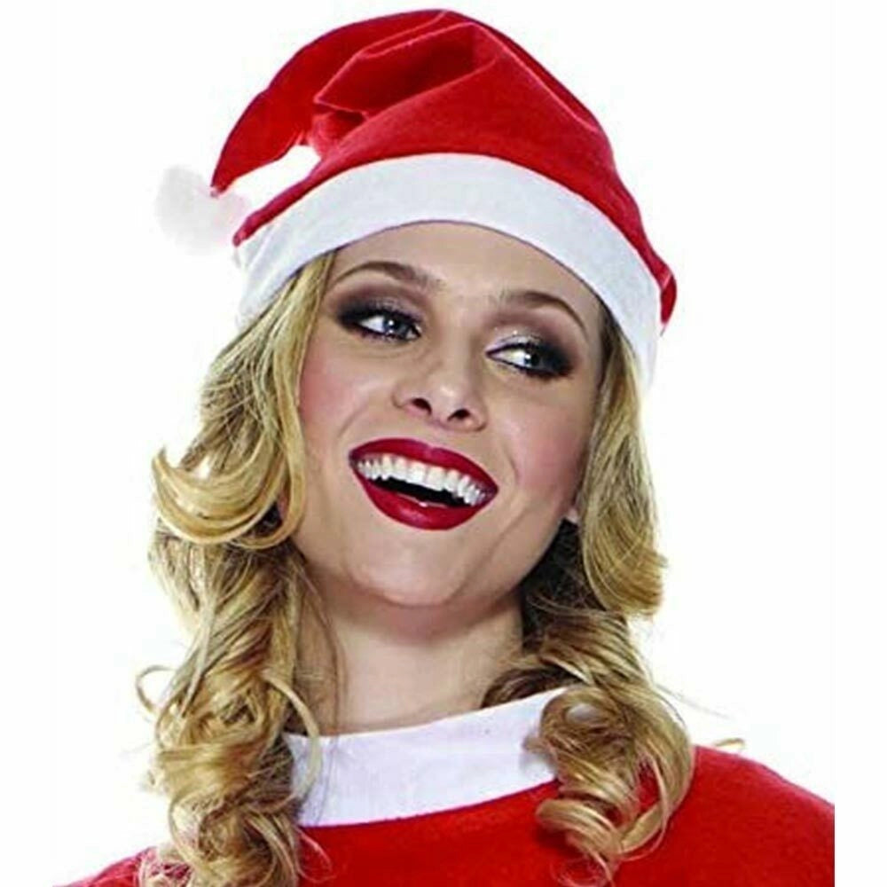 Trade Shop - Costume Mamma Natale Eco Adulti Taglia Unica Con Cappello Abito Natalizio -