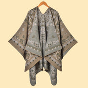 Sciarpa da donna vintage in jacquard con stampa leopardata