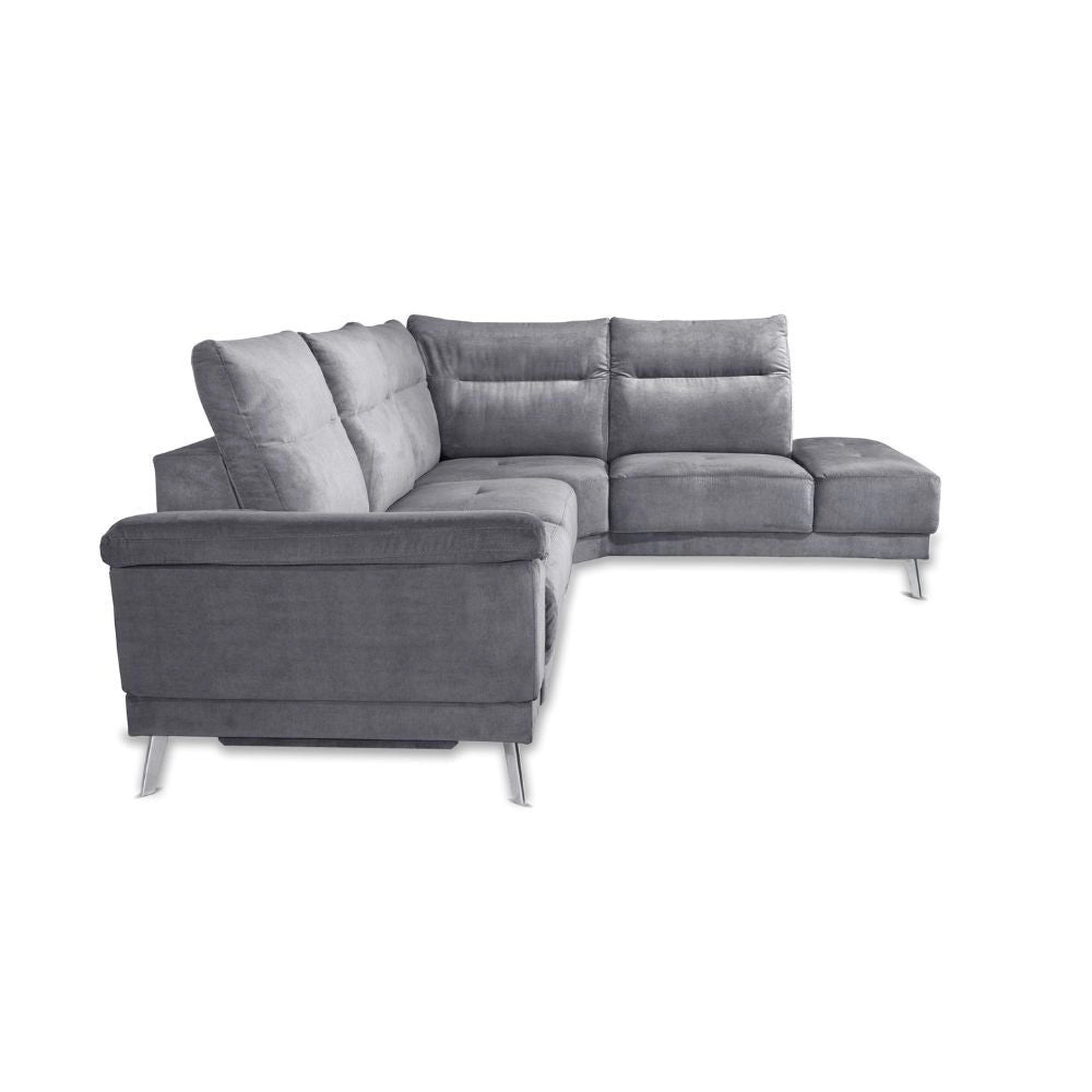 Divano angolare destro New York grigio Orinoco 96 seduta reclinabile